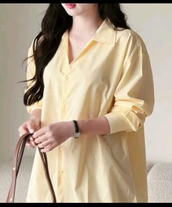 Áo - sơ -mi -cổ -khoét -V