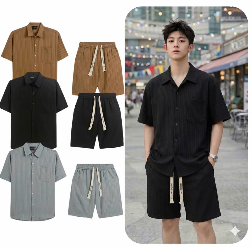 Set- Đũi- Nam -Chất- Liệu- Đũi- Thoáng -Mát