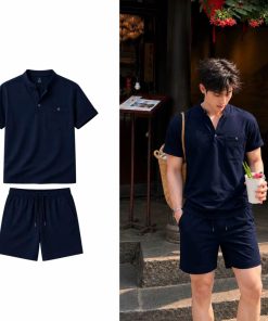 Set- bộ -đũi -nam -sơ- mi -cộc -tay