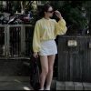 Áo - sơ -mi -cổ -trụ -tay- bồng